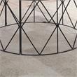 Bowery Hill Industrial Wood Round Coffee Table in White Finish