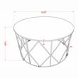 Bowery Hill Industrial Wood Round Coffee Table in White Finish