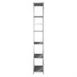 Bowery Hill Contemporary Metal 7-Shelf Bookcase in Chrome Finish