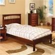 Bowery Hill Transitional Solid Wood/Wood Veneer/MDF Platform Twin Bed in Cherry