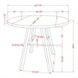 Bowery Hill Farmhouse Wood Drop-Leaf Counter Height Table in Green