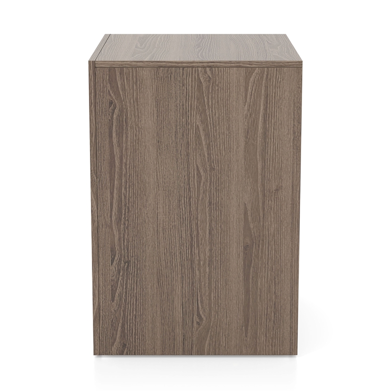 Bowery Hill 3-Piece Transitional Wood Bedroom Set - Twin + 2 Nightstands in Gray