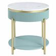 Bowery Hill Contemporary Wood 1-Drawer End Table in Green Finish
