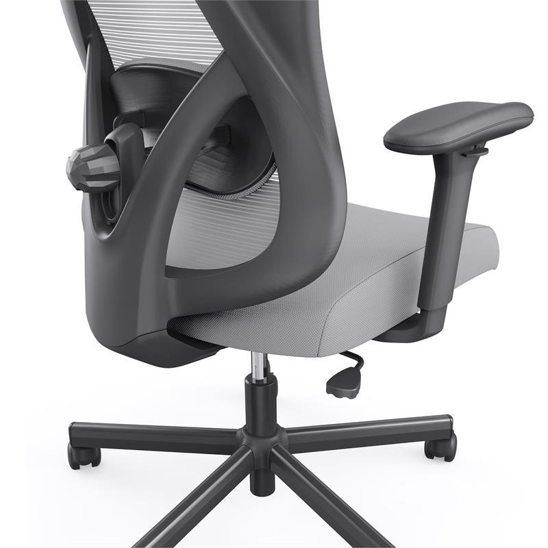 Bowery Hill Metal and Mesh Adjustable Office Chair in Gray Finish