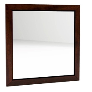 Bowery Hill Transitional Solid Wood/Wood Veneer/MDF Framed Mirror in Cherry