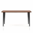 Bowery Hill Modern Uma 60 Inch Brown Oak Wood Dining Table Finish