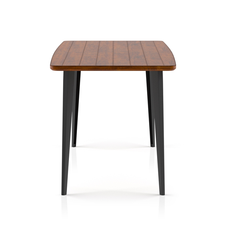 Bowery Hill Modern Uma 60 Inch Brown Oak Wood Dining Table Finish