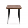 Bowery Hill Modern Uma 60 Inch Brown Oak Wood Dining Table Finish
