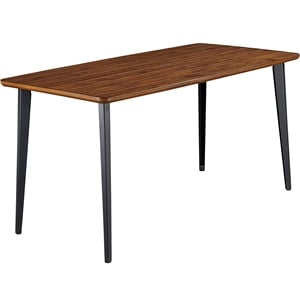Bowery Hill Modern Uma 60 Inch Brown Oak Wood Dining Table Finish