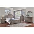 Bowery Hill 6-Drawer Traditional Solid Wood Chest in Gray/Antique Brass