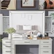 Bowery Hill Olive White Wood Vanity Mirror with LED Lights Finish