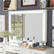 Bowery Hill Olive White Wood Vanity Mirror with LED Lights Finish