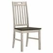 Bowery Hill Rustic Wood 5-Piece Round Dining Set in Antique White