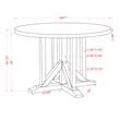 Bowery Hill Rustic Wood 5-Piece Round Dining Set in Antique White