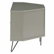 Bowery Hill Modern Wood Multi-Storage Corner TV Stand in Gray