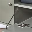 Bowery Hill Modern Wood Multi-Storage Corner TV Stand in Gray