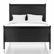 Bowery Hill Transitional Solid Wood Twin Sleigh Bed in Black