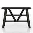 Bowery Hill 2-Shelf Farmhouse Wood Console Table in Reclaimed Black Oak