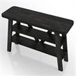 Bowery Hill 2-Shelf Farmhouse Wood Console Table in Reclaimed Black Oak
