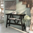 Bowery Hill 2-Shelf Farmhouse Wood Console Table in Reclaimed Black Oak