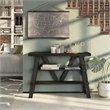 Bowery Hill 2-Shelf Farmhouse Wood Console Table in Reclaimed Black Oak