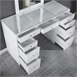 Bowery Hill Modern Solid Wood 3-Piece Vanity Set in White Finish