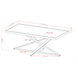 Bowery Hill Modern Ludington Metal Coffee Table in Chrome Finish
