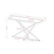 Bowery Hill Modern Ludington Metal Sofa Table in Chrome Finish