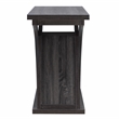 Bowery Hill Wood Sofa Table with Curved Legs in Distressed Gray
