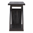 Bowery Hill Wood Sofa Table with Curved Legs in Distressed Gray