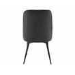 Bowery Hill Assembled Mid-Century Side Chair in Black Finish Faux Leather