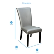 Bowery Hill Assembled Contemporary Silver-Gray Faux Leather Dining Chair