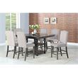 Bowery Hill Retro Harbor Gray Counter Chair with Light Stone colored fabric