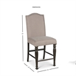 Bowery Hill Retro Harbor Gray Counter Chair with Light Stone colored fabric