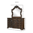 Bowery Hill Traditional Royale Brown Cherry 9-Drawer Dresser and Mirror
