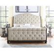 Bowery Hill Traditional Multi-step Molasses King Wood Sleigh Bed