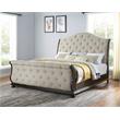 Bowery Hill Traditional Multi-step Molasses King Wood Sleigh Bed