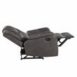 Bowery Hill Transitional Charcoal Gray Faux Leather Manual Recliner