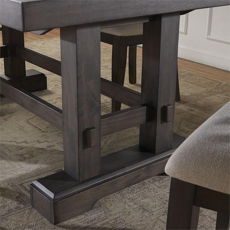 Bowery Hill Contemporary / Modern Dusky Cedar Brown Wood Dining Table