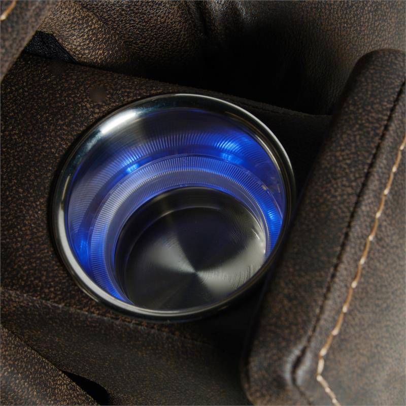 Bowery Hill Transitional Brown Faux Leather Power Media Recliner