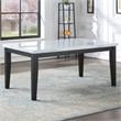 Bowery Hill Sterling White Faux Marble and Deep Cherry Finish Dining Table