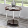 Bowery Hill Contemporary Espresso Finished Wood and Metal End Table