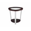 Bowery Hill Contemporary Espresso Finished Wood and Metal End Table