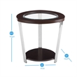 Bowery Hill Contemporary Espresso Finished Wood and Metal End Table