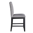 Bowery Hill Modern Rubbed Charcoal and Light Gray Fabric Counter Chair