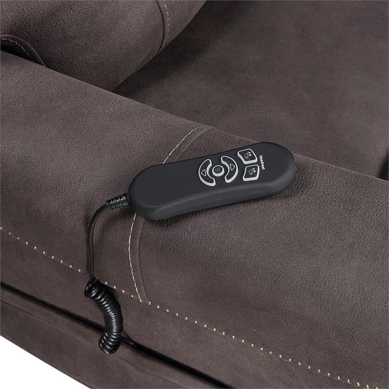 Bowery Hill Transitional Stone Microfiber Power Lift Chair with Heat
