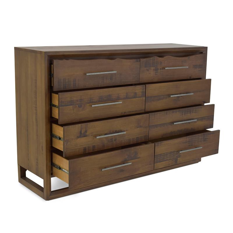 Bowery Hill Modern 8-drawer Wood Dresser in Mocha Brown Finish