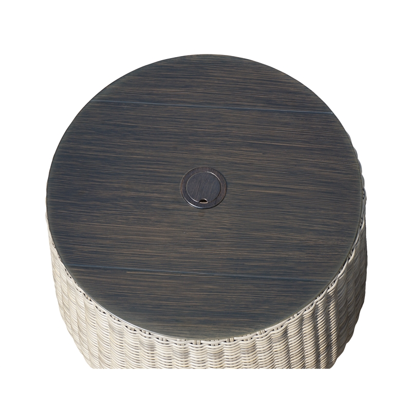 Bowery Hill Coastal Driftwood Gray Finish Wicker Patio 3-Pack