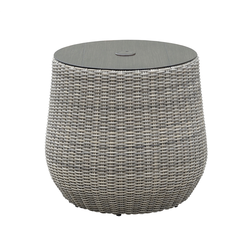 Bowery Hill Coastal Driftwood Gray Finish Wicker Patio 3-Pack