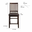 Bowery Hill Mid-Century 5-Piece Espresso Wood Counter Height Storage Dining Set